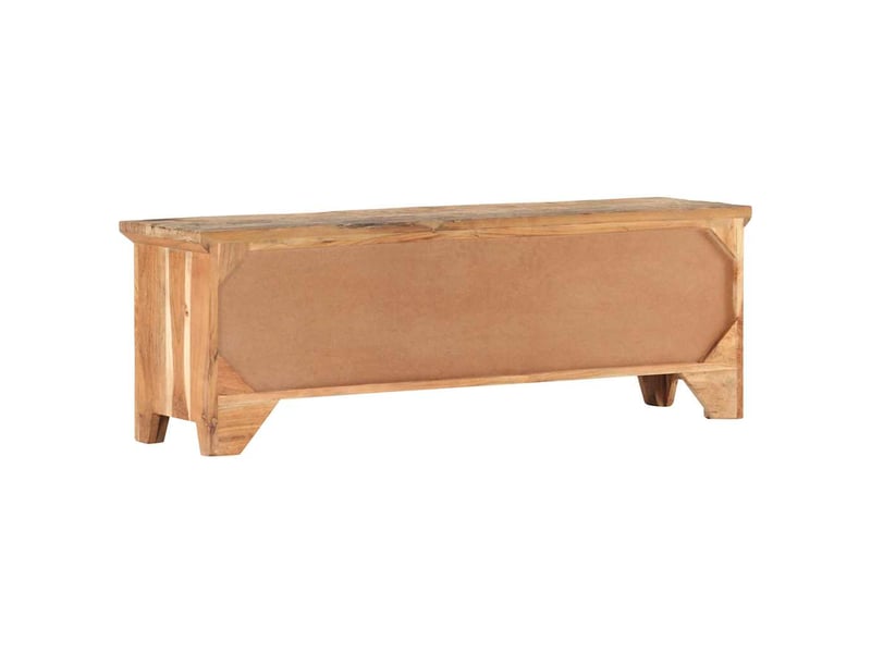  Meuble tv - banc tv - meuble de rangement 120x30x40 cm bois d'acacia et de récupération massif  - Conforama D