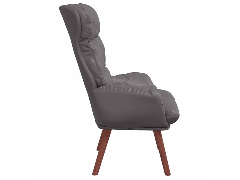  Fauteuil salon, fauteuil relax gris 69 x 74 x 93 cm simili cuir  - Conforama E