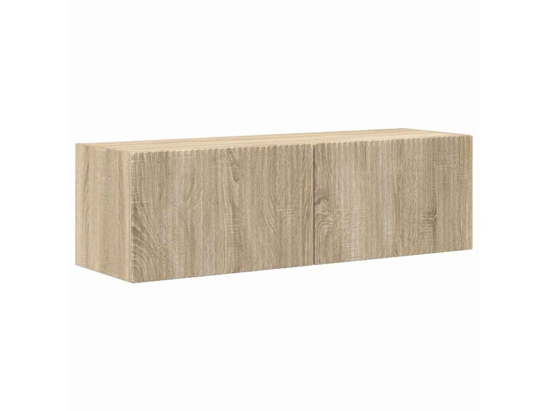  Meuble tv mural 2 pcs sonoma bois d'ingénierie  - Conforama E