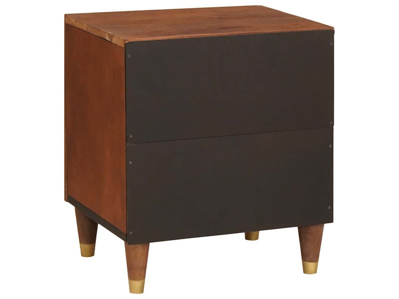  Table de chevet - cabinet de chevet - table de nuit 2 pièces marron 40 x 33,5 x 46 cm  - Conforama E