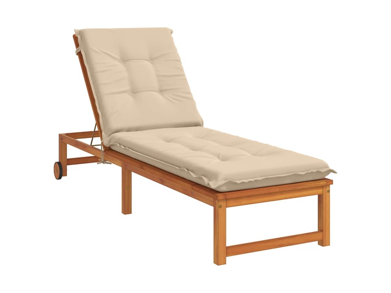  Coussin de transat, coussin pour bain de soleil gemert 100 % polyester crème 190 x 50 x 9 cm cf56140  - Conforama C
