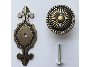 Paquet de 10 poignées en bronze, poignées pour meubles, tiroirs et portes