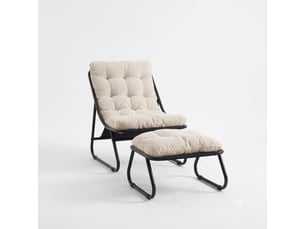 Fauteuil fixe <strong></strong> Tissu blanc