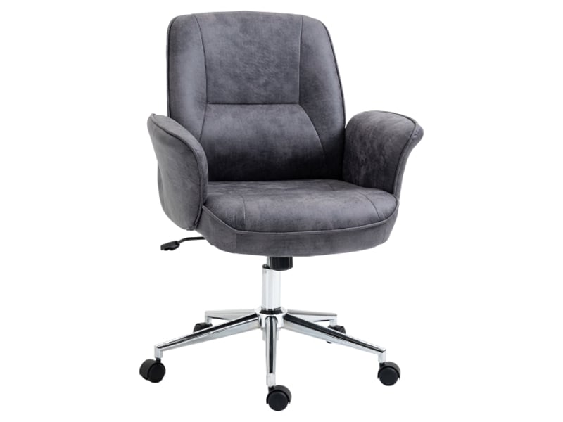  Chaise de bureau xxl ergonomique inclinable, réglable en hauteur, gris, charge 120 kg  - Conforama A