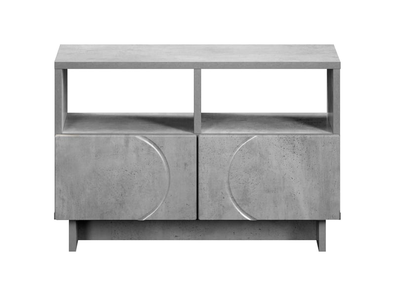  Meuble tv moderne, banc tv 60x34.5x40 cm gris béton bois d'ingénierie shl22551  - Conforama D