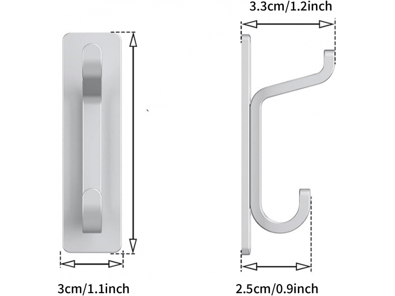  Crochets muraux adhésifs, porte-serviettes de salle de bain, porte-serviettes de cuisine, sans perçage, brossé, 8 pièces, gris XLH-LJY-000192JY - Conforama C