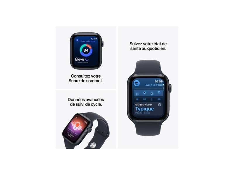  Montre connectee se 3 gps cellular 40 mm aluminium midnight + bracelet sport sm MJLG4ZRA - Conforama C