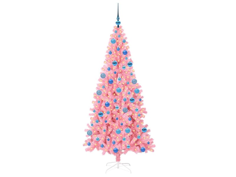  Sapin de noël, arbre de noël rose 180 cm pvc shl7767  - Conforama C