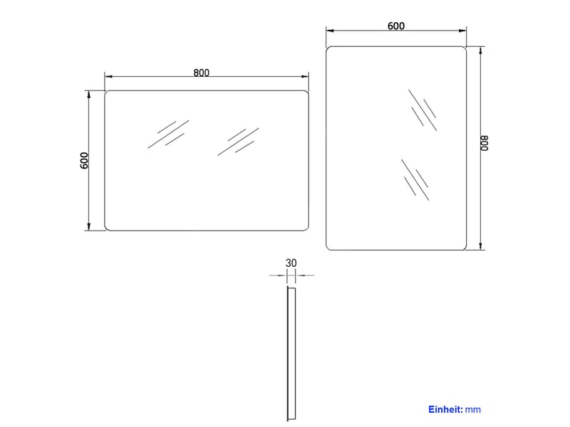 Emke miroir led salle de bain 60 x 80 cm, verre sans cuivre, blanc froid 6500k - Conforama D