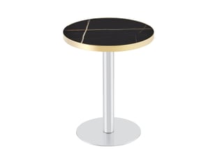 Table basse rond(e) coloris noir STILVORA  - 60 cmx60 cm