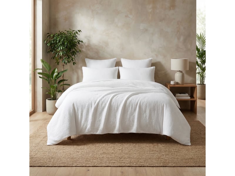  Housse de couette 240x260 cm gaze de coton iris chantilly PD24999 - Conforama B