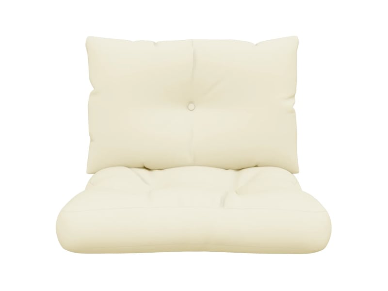  Lot de 2 coussins de palette, coussins de canapé crème tissu cf59521  - Conforama E