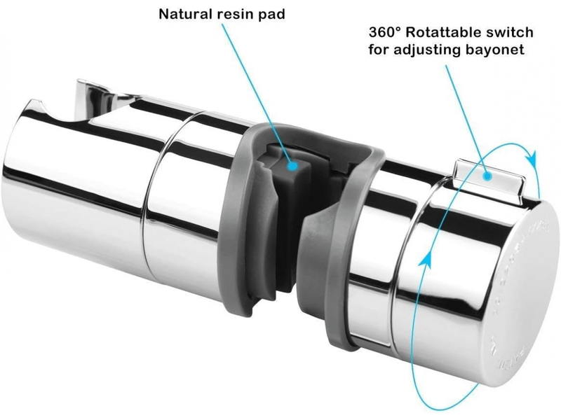  Support de douche 18-25mm abs ajustable de remplacement pour pommeau de douche à maniv support coulissant chromé, pb4 pour salle de bain  - Conforama D