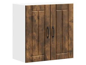 Meuble de rangement, armoire murale de cuisine lucca chêne fumé bois ingénierie shl7344