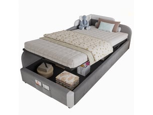 Lit coffre 90x200 cm coloris bicolore