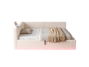 Lit simple 140x200 cm    coloris beige