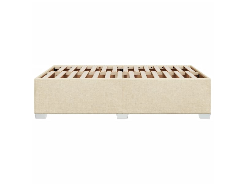  Lit double- lit adulte -  cadre de lit sans matelas crème 120x190 cm tissu  - Conforama D