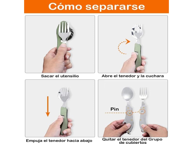  Mini ensemble de vaisselle pliable et amovible pour la randonnée et l'alpinisme, noir et vert (lot de 2)  - Conforama E