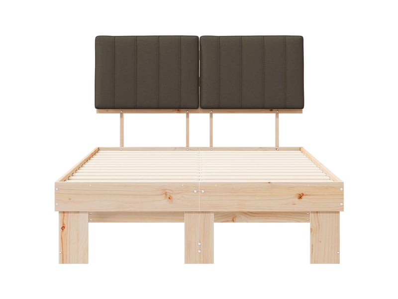  Lit double- lit adulte -  cadre de lit avec tête de lit rembourrée taupe 120 x 190 cm  - Conforama D