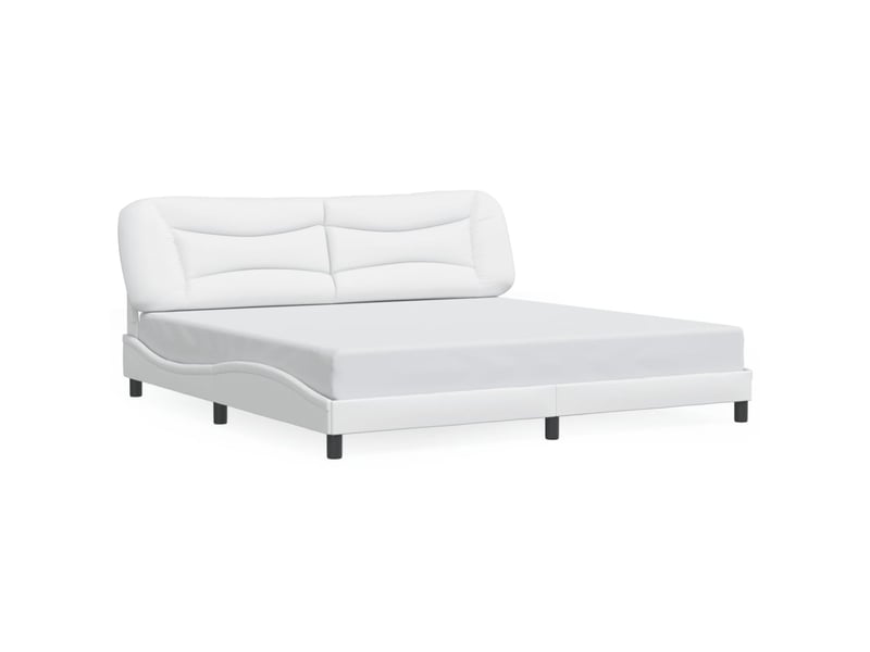  Lit adulte, lit double, cadre de lit avec led sans matelas hvar blanc 200x200cm cf590  - Conforama E