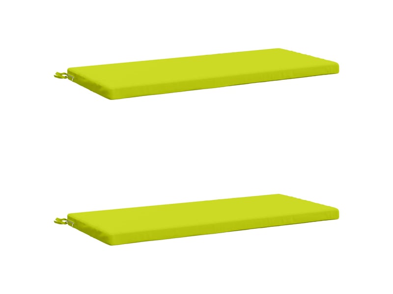 Lot de 2 coussins de banc, coussins d'assise soest 100 % polyester vert vif. Cf57609 - Conforama A