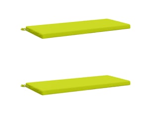 Lot de 2 coussins de banc, coussins d'assise soest 100 % polyester vert vif. Cf57609