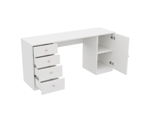 Bureau enfant FLORAGRACE 155 cm coloris blanc