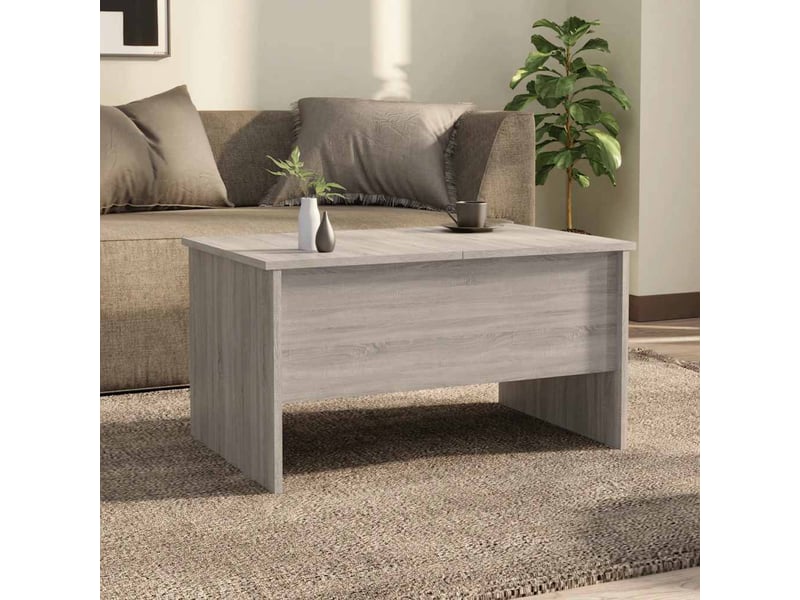  Table basse rectangulaire | table de salon sonoma gris 80x50x42,5 cm bois d'ingénierie  - Conforama C