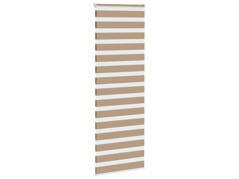 Store zèbre, store de fenêtre marron sable largeur du tissu 85,9 cm polyester cf48839 - Conforama C