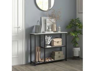 Table basse rectangulaire coloris blanc - 30 cmx100 cm