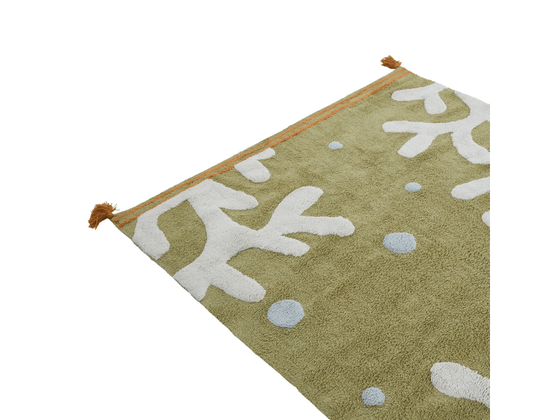  Tapis enfant jajpur  vert 140 x 200 cm coton  - Conforama D