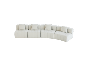 Canapé droit fixe <strong></strong> <strong></strong> 4 places Tissu beige