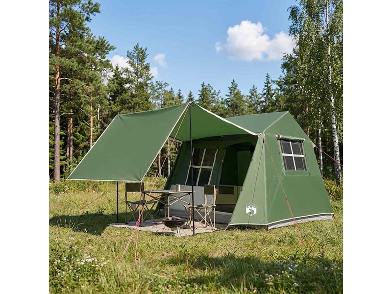  Tente tunnel, tente de camping vert 275x240x200 cm  - Conforama B