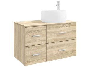 Ensemble de mobilier de salle de bain 2 pc chêne sonoma cf64125