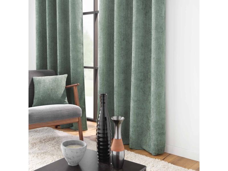  Rideau à œillets en velours chenille 140x260 cm 1613115 - Conforama D