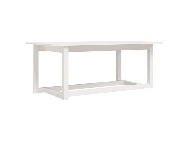  Table basse rectangulaire | table de salon blanc 110x55x45 cm bois massif de pin  - Conforama A