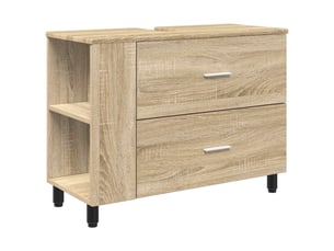 Unité de vanité de salle de bain, meuble de rangement chêne sonoma 80x35x60 cm