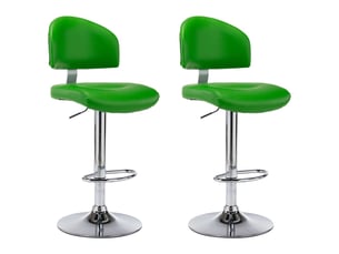 Lot de 2 tabouret de bar, chaise de bar vert similicuir shl92121