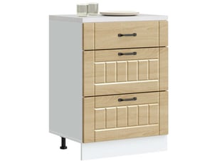 Meuble de rangement, armoire de cuisine lucca chêne sonoma bois ingénierie shl7244