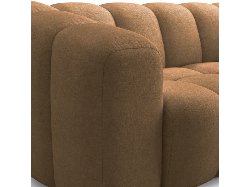 Canapé capitonné 3 places en tissu chenille moka - belleville Belleville - Conforama E