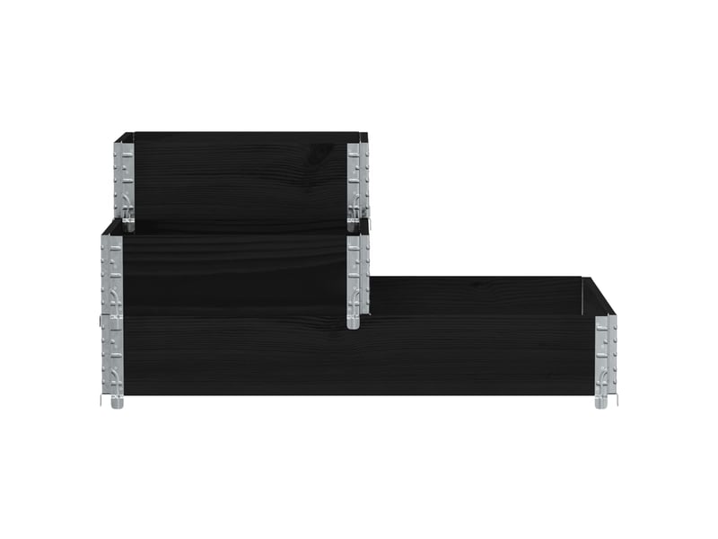  Jardinière - lit surélevé à 3 niveaux noir 120x80 cm bois de pin massif  - Conforama C