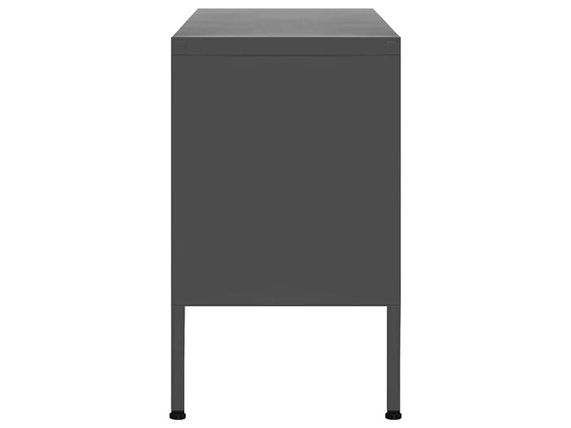  Meuble tv - banc tv - meuble de rangement anthracite 105x35x50 cm acier  - Conforama D