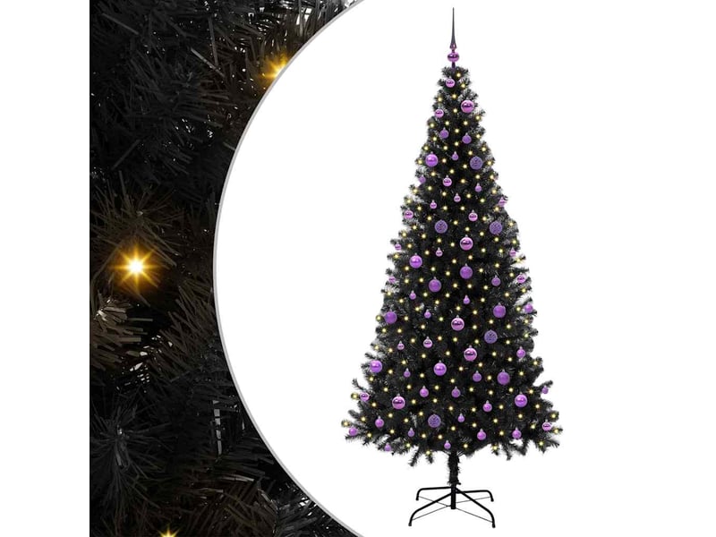  Sapin de noël - arbre de noël noir 210 cm pvc  - Conforama A
