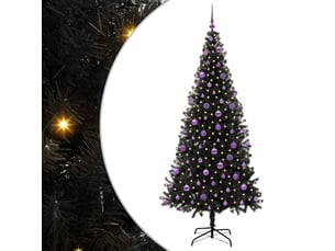 Sapin de noël - arbre de noël noir 210 cm pvc