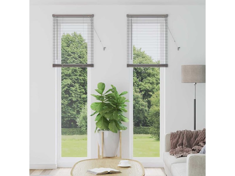  Store vénitien, store de fenêtre argenté 220 x 65 cm 25 mm aluminium cf47597  - Conforama B
