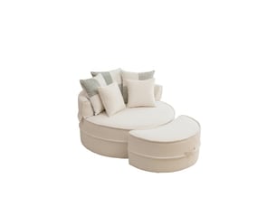Fauteuil fixe  <strong></strong> Tissu beige