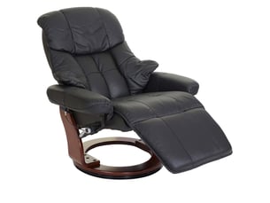 Fauteuil relax manuel  <strong></strong> Cuir / Croûte de Cuir noir