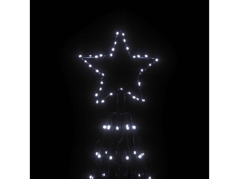 Arbre de noël, sapin de noël cône 1400 led blanc froid 160x500 cm - Conforama D