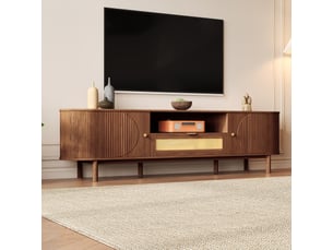 Meuble tv coloris bois foncé 175 cm <strong></strong> <strong></strong>