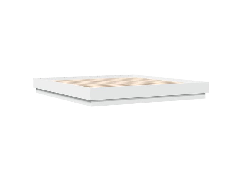  Lit double- lit adulte -  cadre de lit sans matelas blanc 200x200 cm  - Conforama B